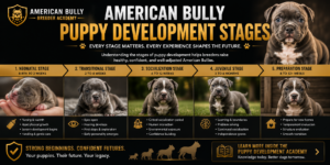Read more about the article American Bully Puppy Development Stages: Understanding Every Stage From Birth to Placement