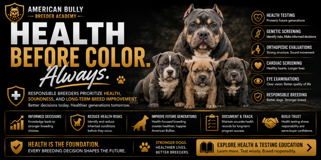 The American Bully Breed | Health Before Color. Always: Why Responsible Breeders Prioritize Health First