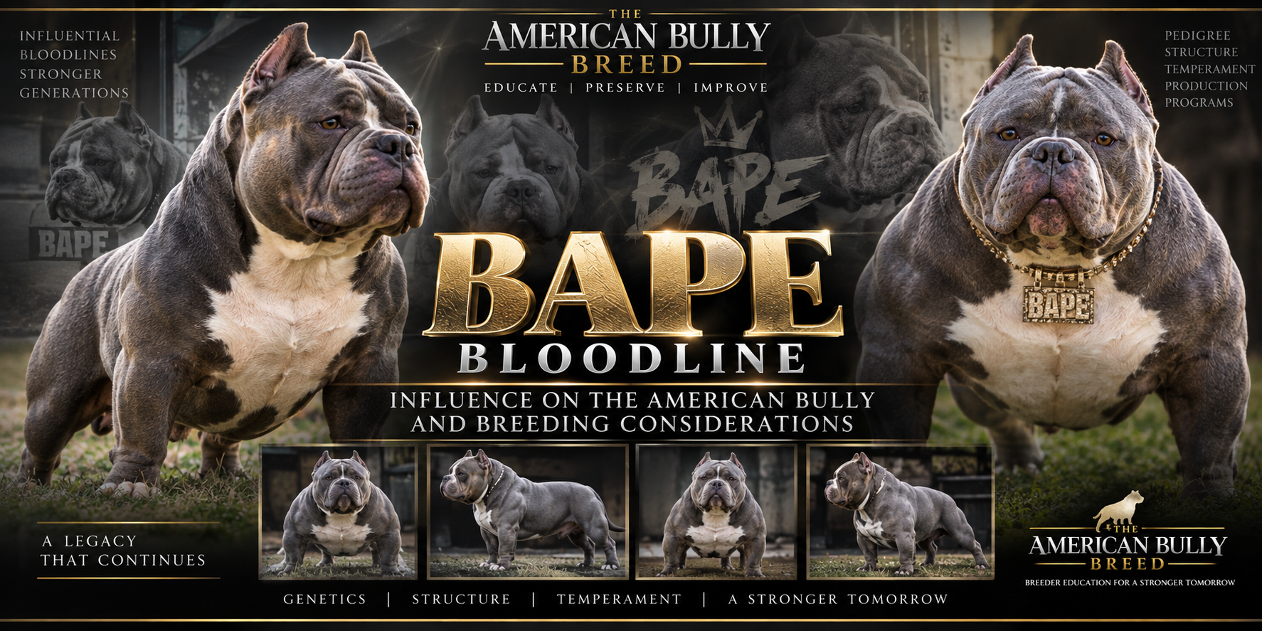 Read more about the article Bape Bloodline: Influence, Pedigree and Breeding Considerations in the American Bully