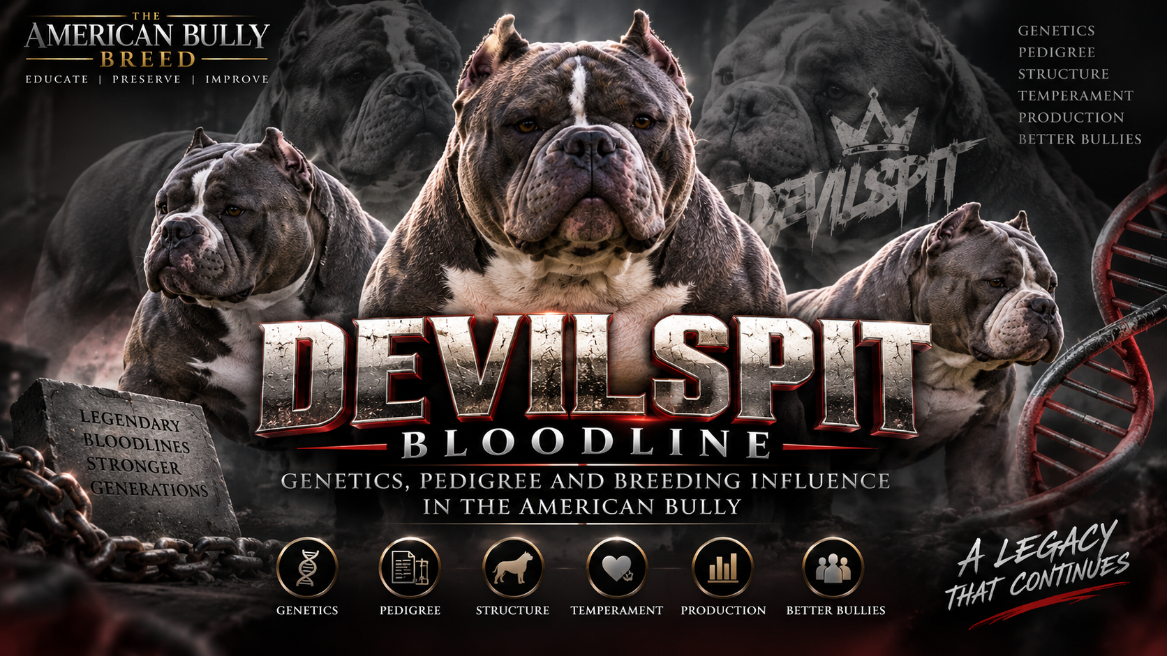 Read more about the article Devilspit Bloodline: Genetics, Pedigree and Breeding Influence in the American Bully