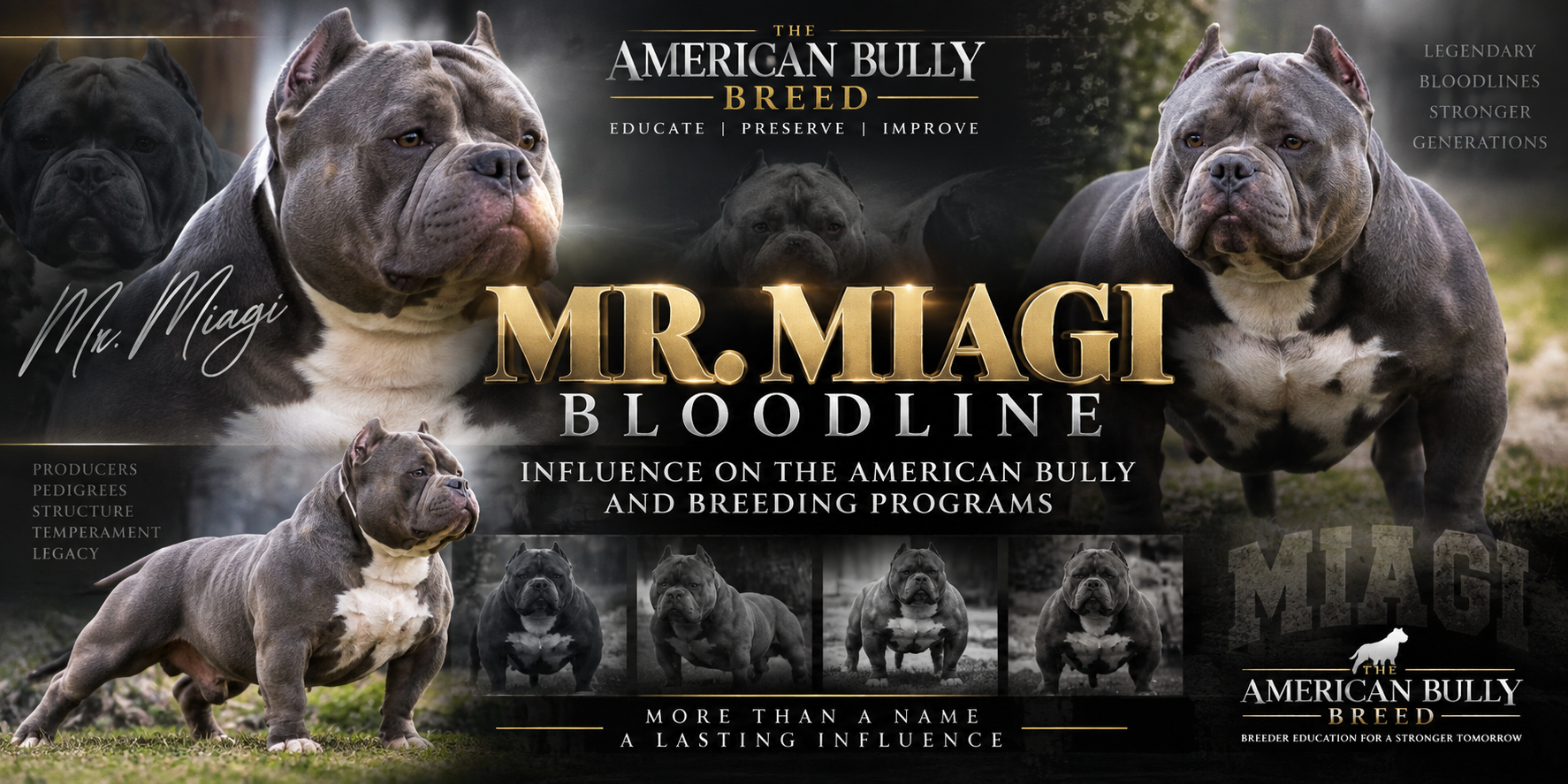 Read more about the article Mr. Miagi Bloodline: Influence on the American Bully and Breeding Programs